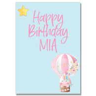 Personalised Birthday Balloon Card